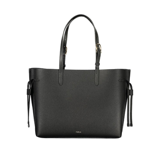 Furla Schwarze Leder Damentasche