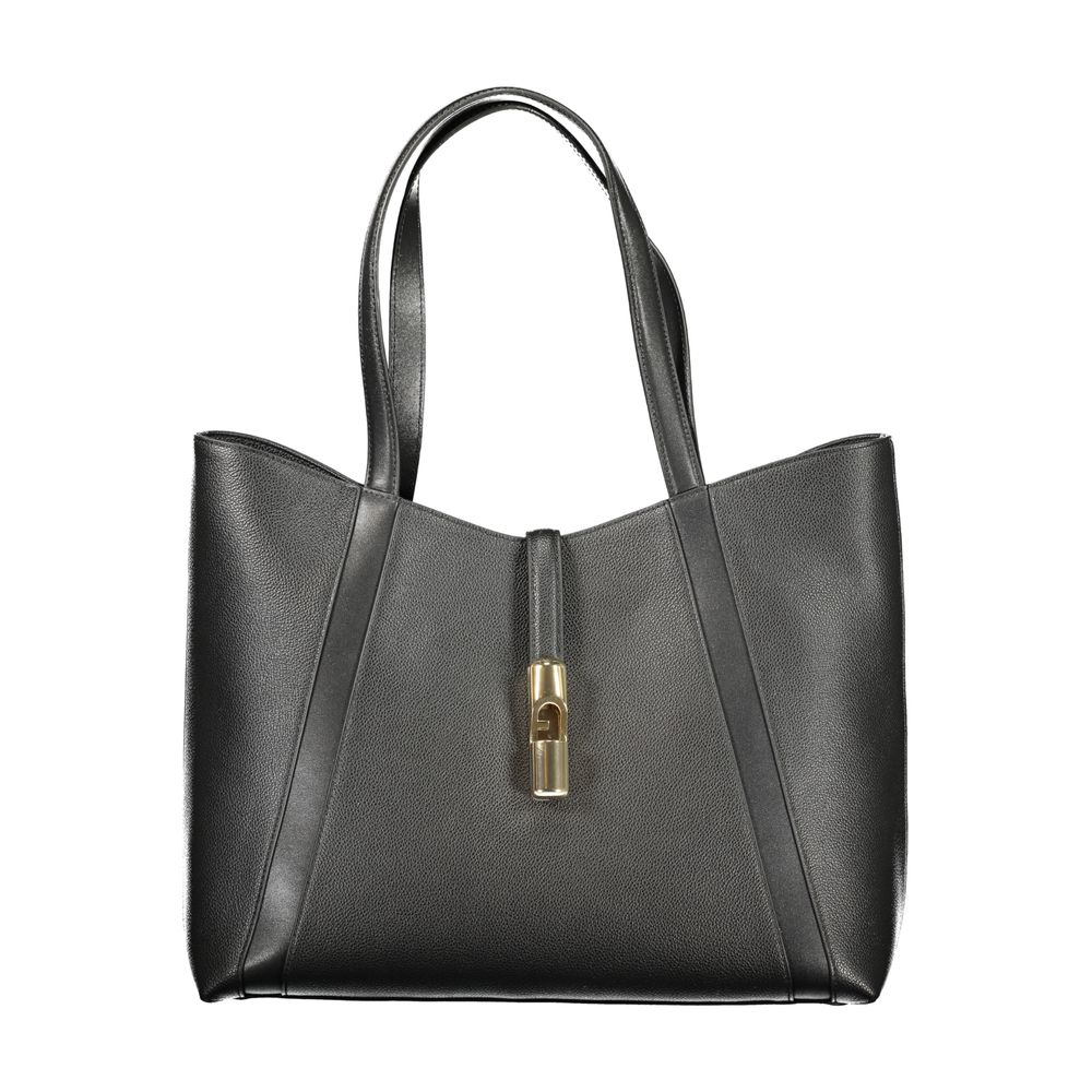 Furla Schwarze Leder Damentasche