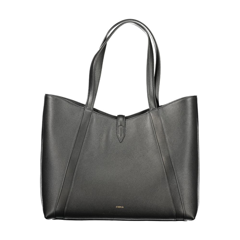 Furla Schwarze Leder Damentasche