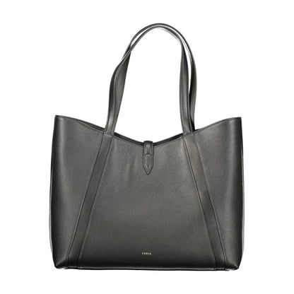Furla Schwarze Leder Damentasche