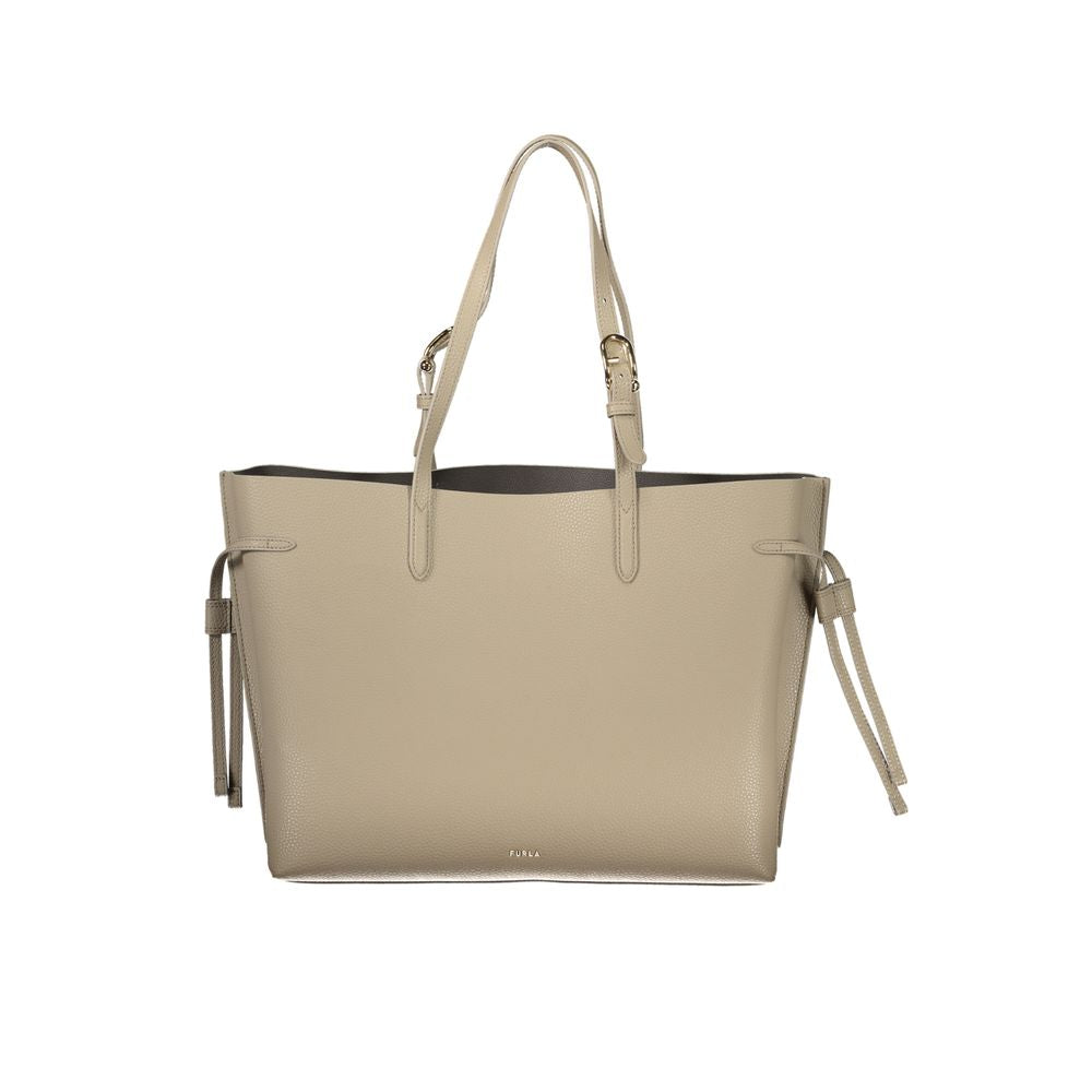 Furla Damenhandtasche aus beigem Leder