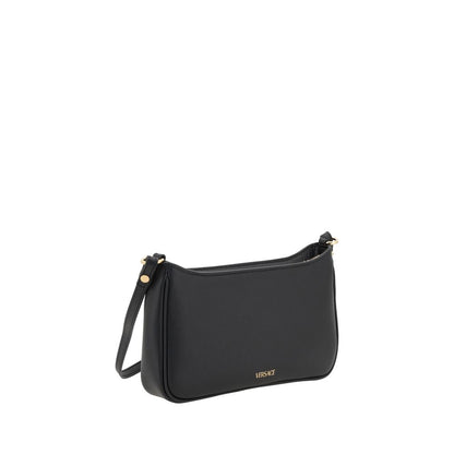 Versace Schwarze Bos Taurus Kalbsleder Schultertasche