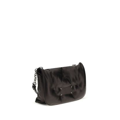 Maison Margiela Schwarze Lammleder Schultertasche Ovis Aries Aries