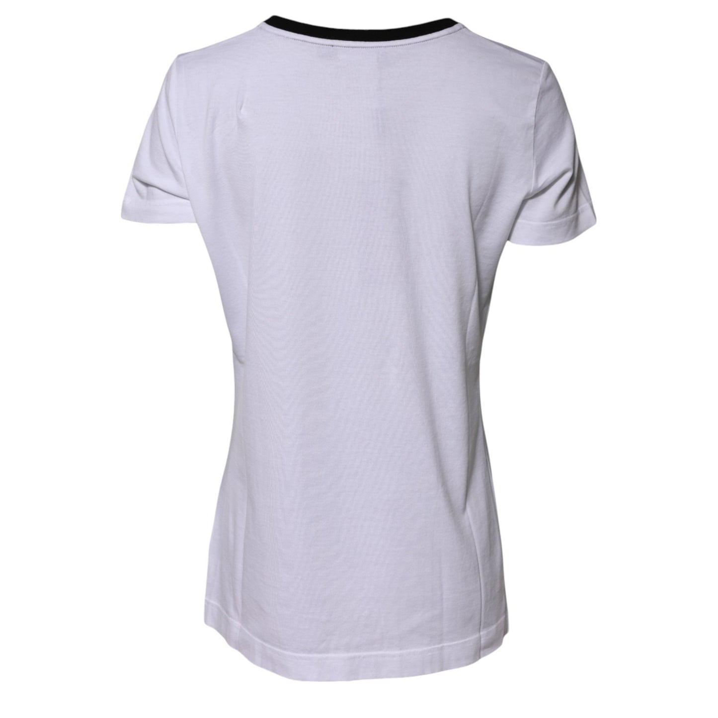 Dolce & Gabbana Weißes Eleganza Baumwoll-Rundhals-T-Shirt