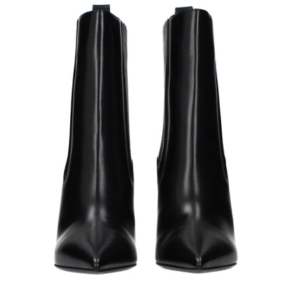Valentino Garavani Schwarze Leder-Stiefeletten