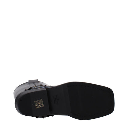Valentino Garavani Schwarze Lederstiefel