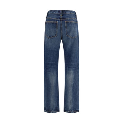 Khaite Blaue High-Waist Jeans aus Baumwolle