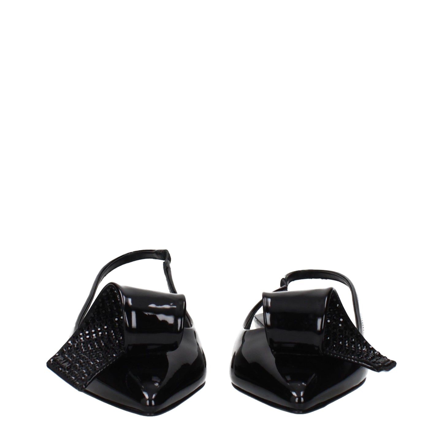 Prada Schwarze flache Sandalen aus Leder